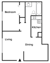 1 bedroom apartment floor plan